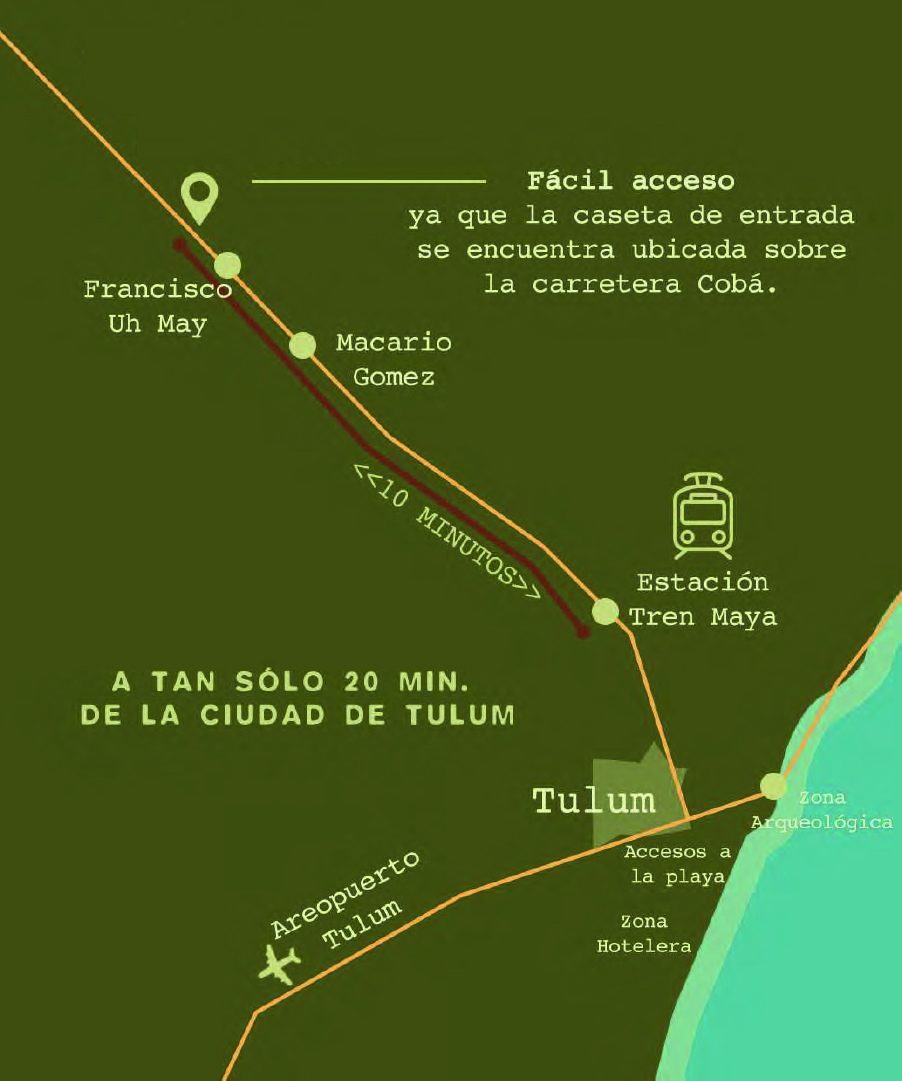Mapa de ubicación de Lula Sanctuary en Francisco Uh-May, Tulum